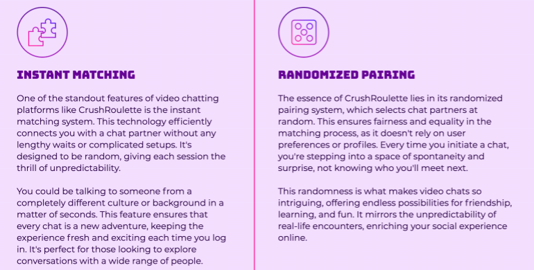 Random Video Matching Mechanism