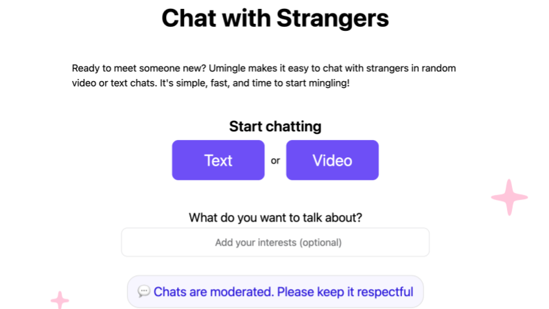Video and Text Chat Modes
